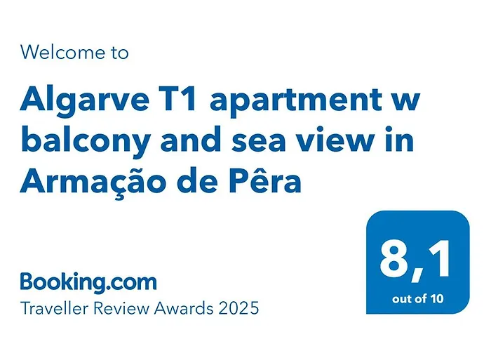 Algarve T1 Apartment W Balcony And Sea View In Armacao De Pera